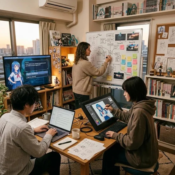 anime about making a visual novel