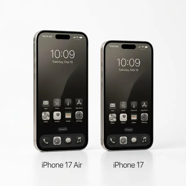 iphone 17 air display size comparison