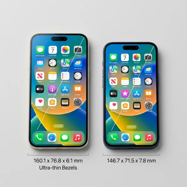 iPhone Air vs iPhone 17 display specs